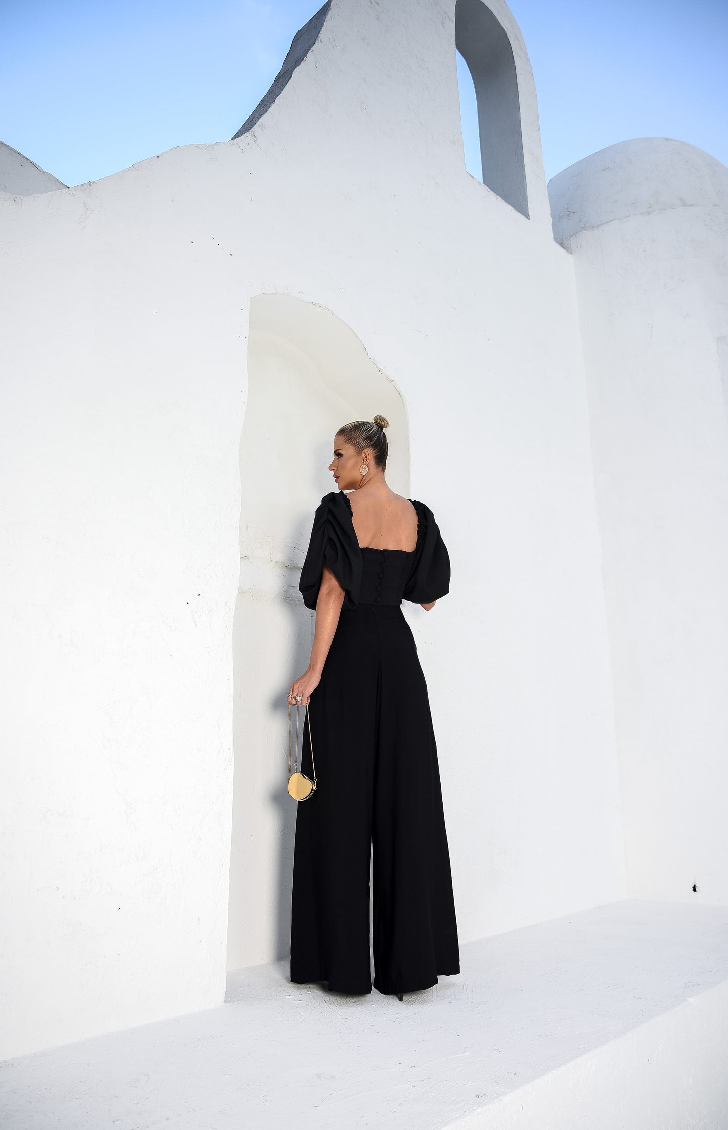 ROMANTIC CROPPED WITH PUFF SLEEVES