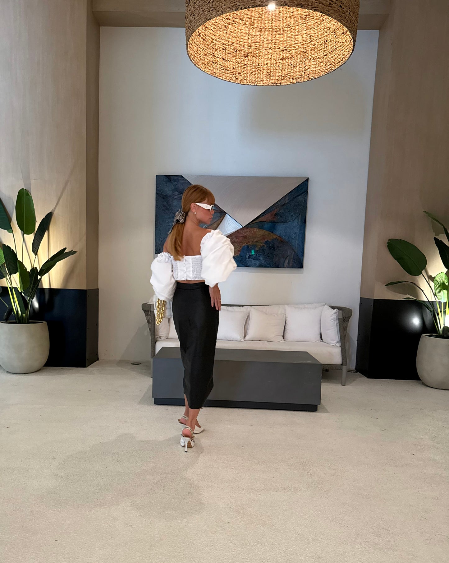 ROMANTIC CROPPED WITH PUFF SLEEVES