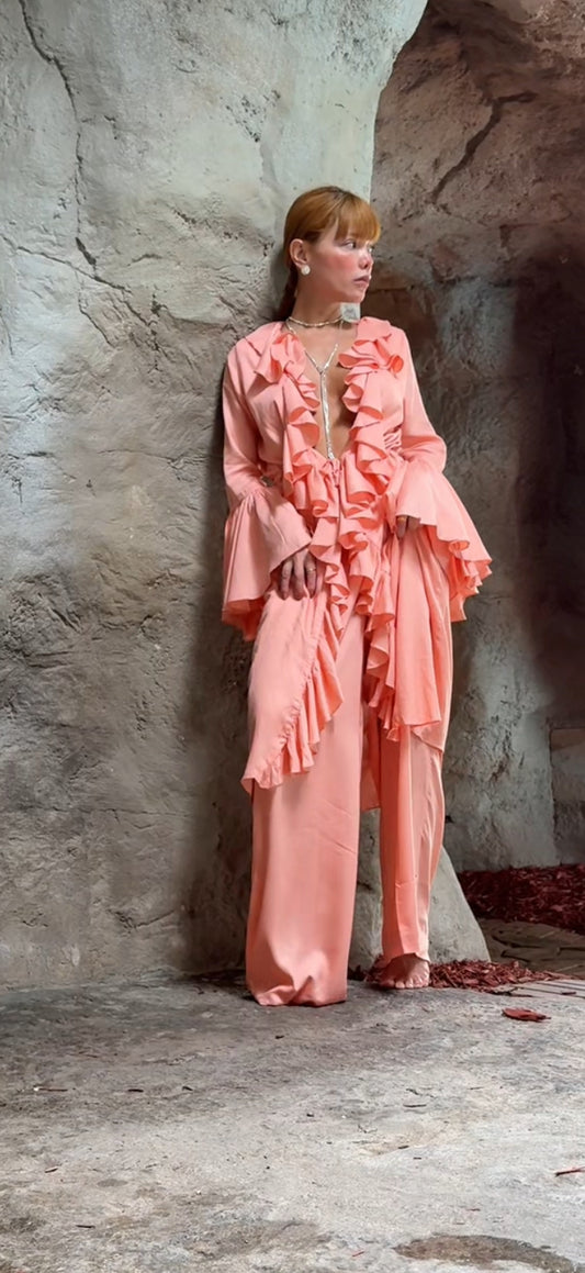 Fluid Pants with Italian Sewing