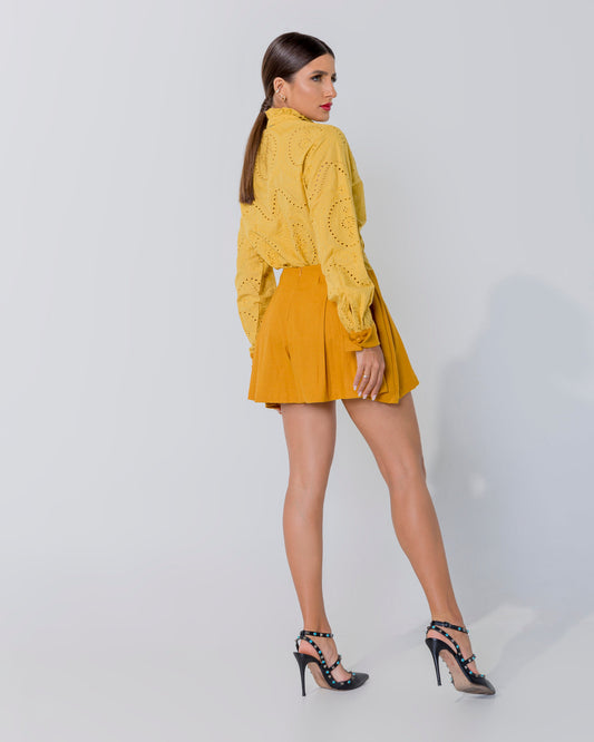 Timeless Linen Shirt with Lace.