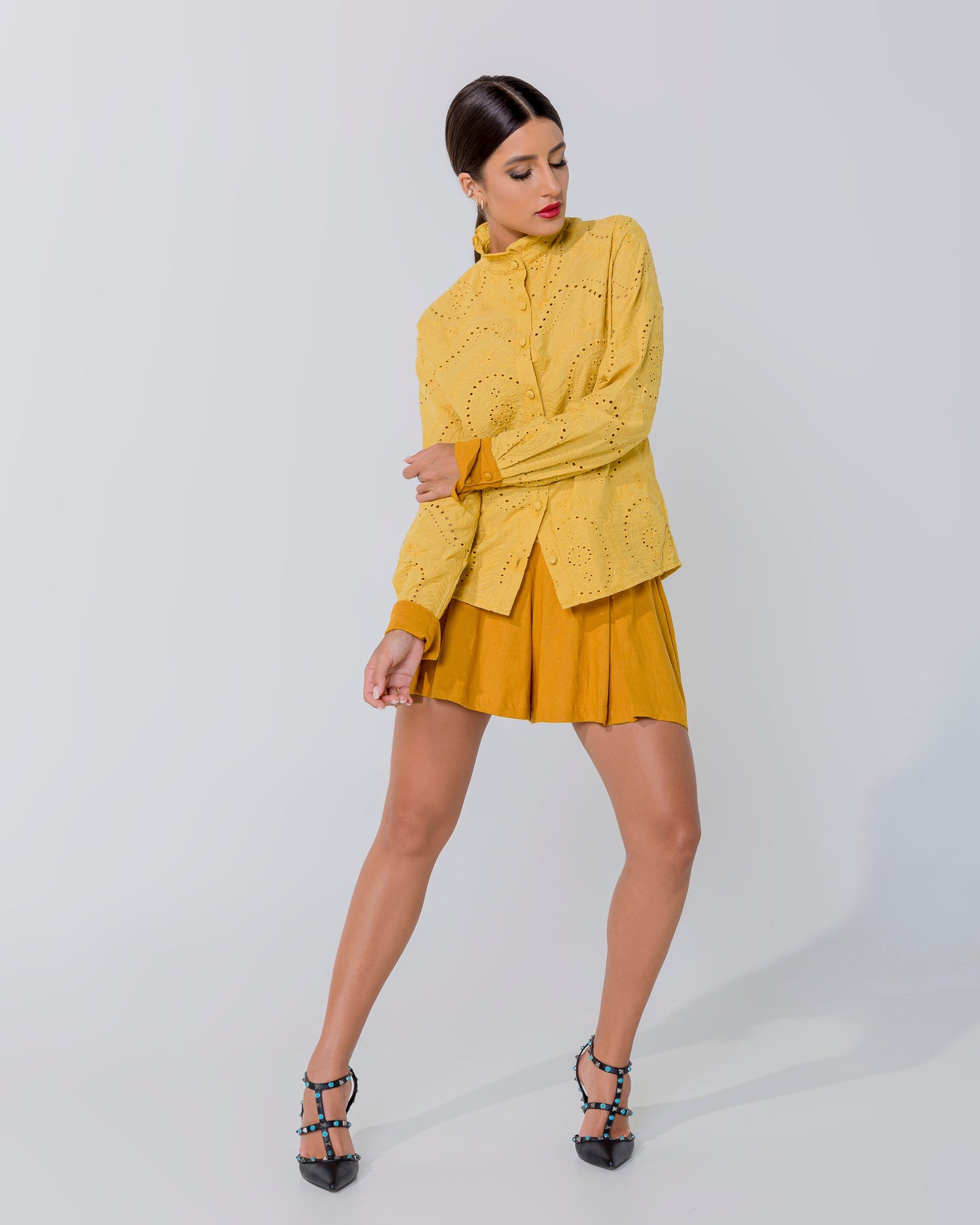 Timeless Linen Shirt with Lace.